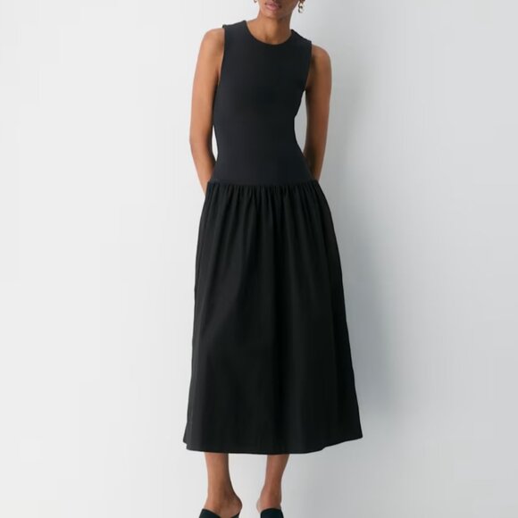 Babaton Dresses & Skirts - NWT Aritzia BABATON Worldly Poplin Dress Black XL